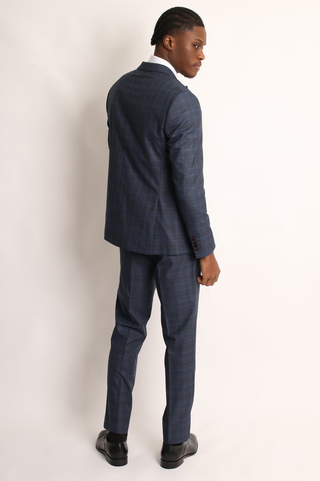 3PC PRINCE OF WALES POWER BLUE SUIT