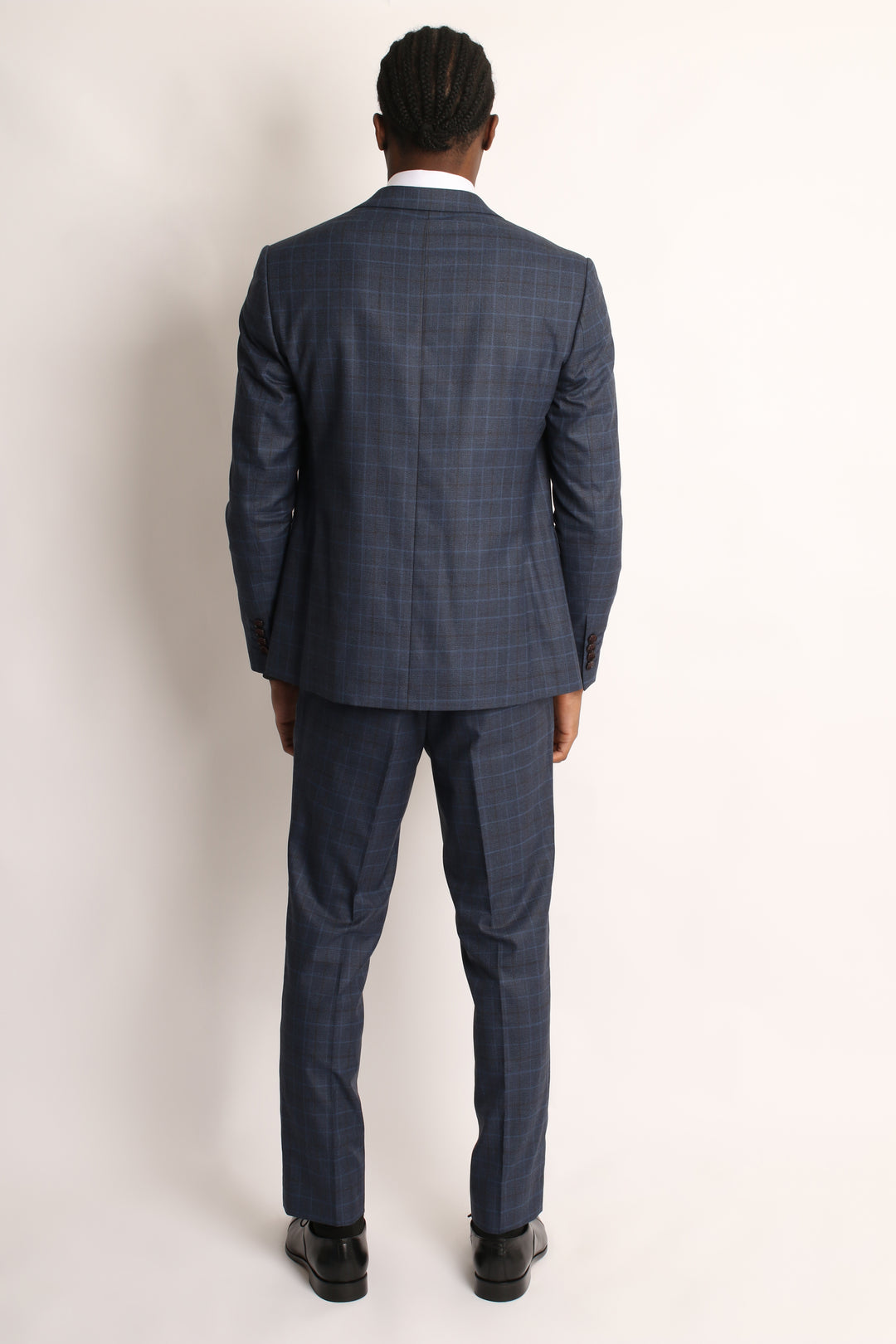 3PC PRINCE OF WALES POWER BLUE SUIT