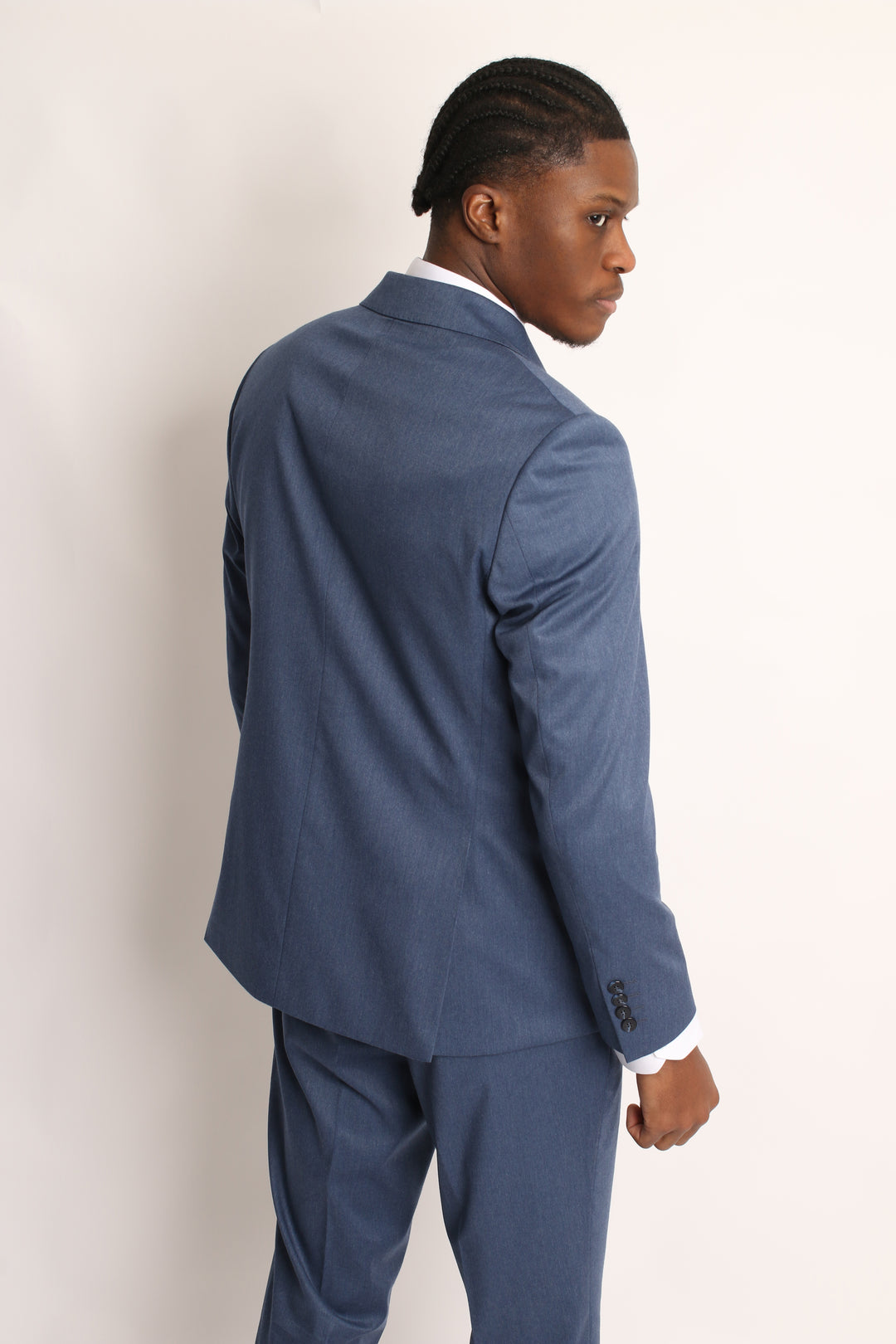 3PC HAND-STITCH PETROL BLUE SUIT