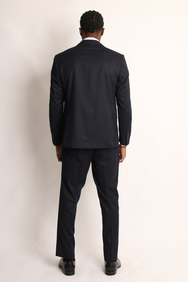 3PC HAND-STITCH DEEP BLACK SUIT