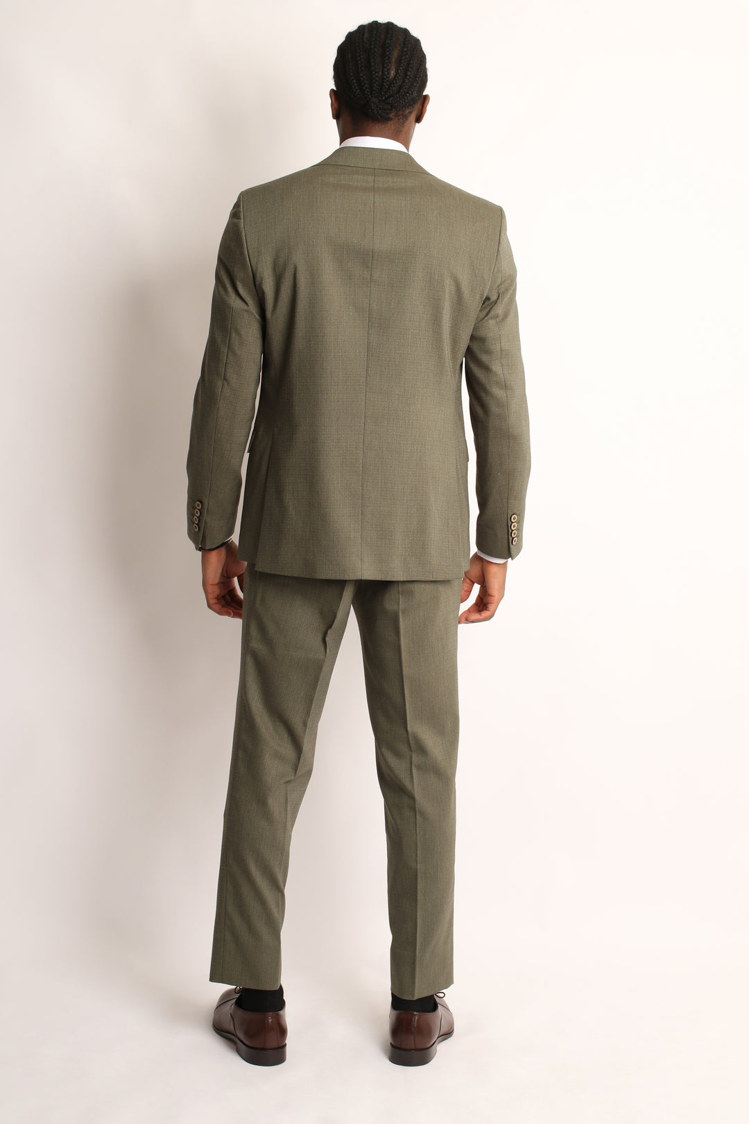 2PC RICHES OLIVE GREEN SUIT