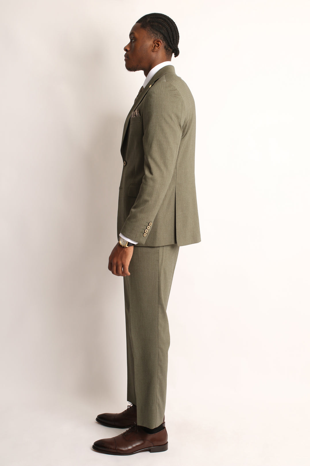 2PC RICHES OLIVE GREEN SUIT