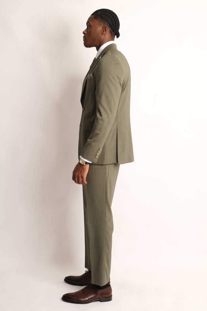 2PC RICHES OLIVE GREEN SUIT