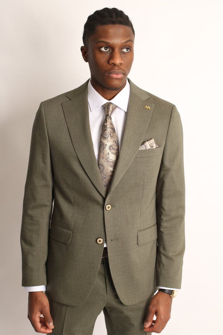 2PC RICHES OLIVE GREEN SUIT