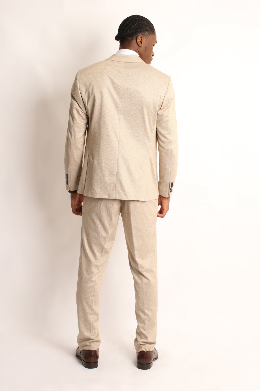 2PC SPRING BEIGE CASUAL SUIT