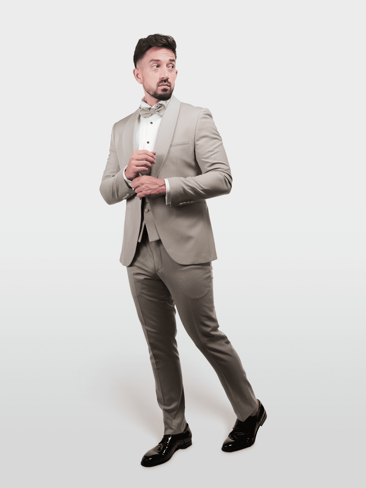 4 PC 3434 BEIGE TUXEDO