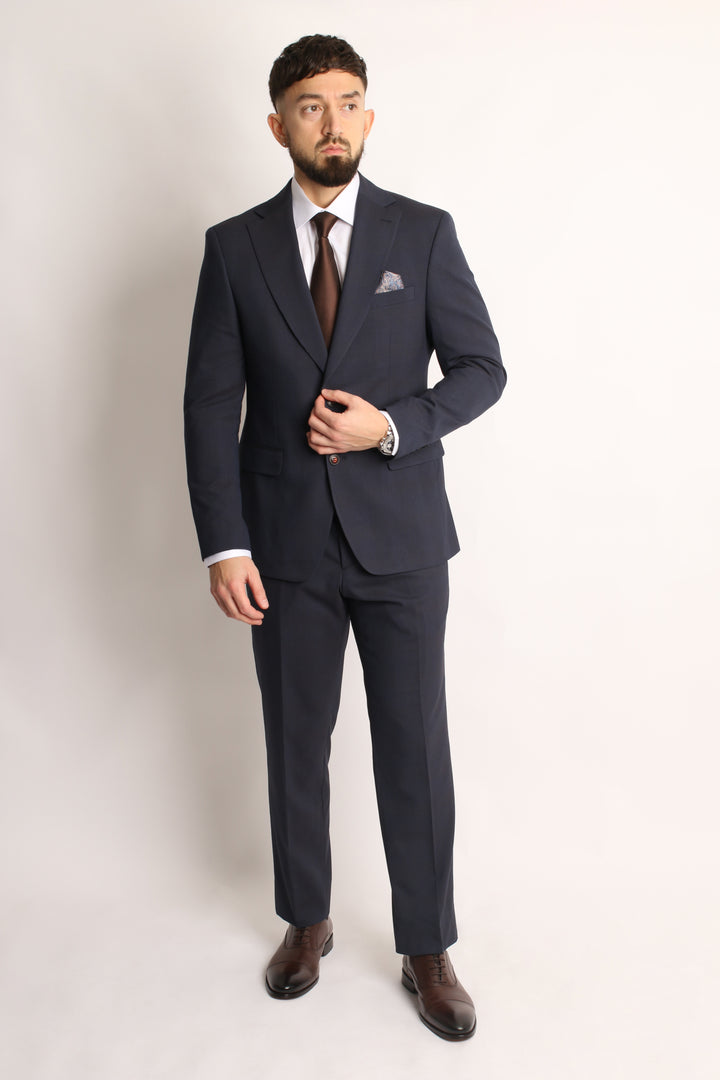 2PC NAVY PRINCE OF WALES CHECK SUIT