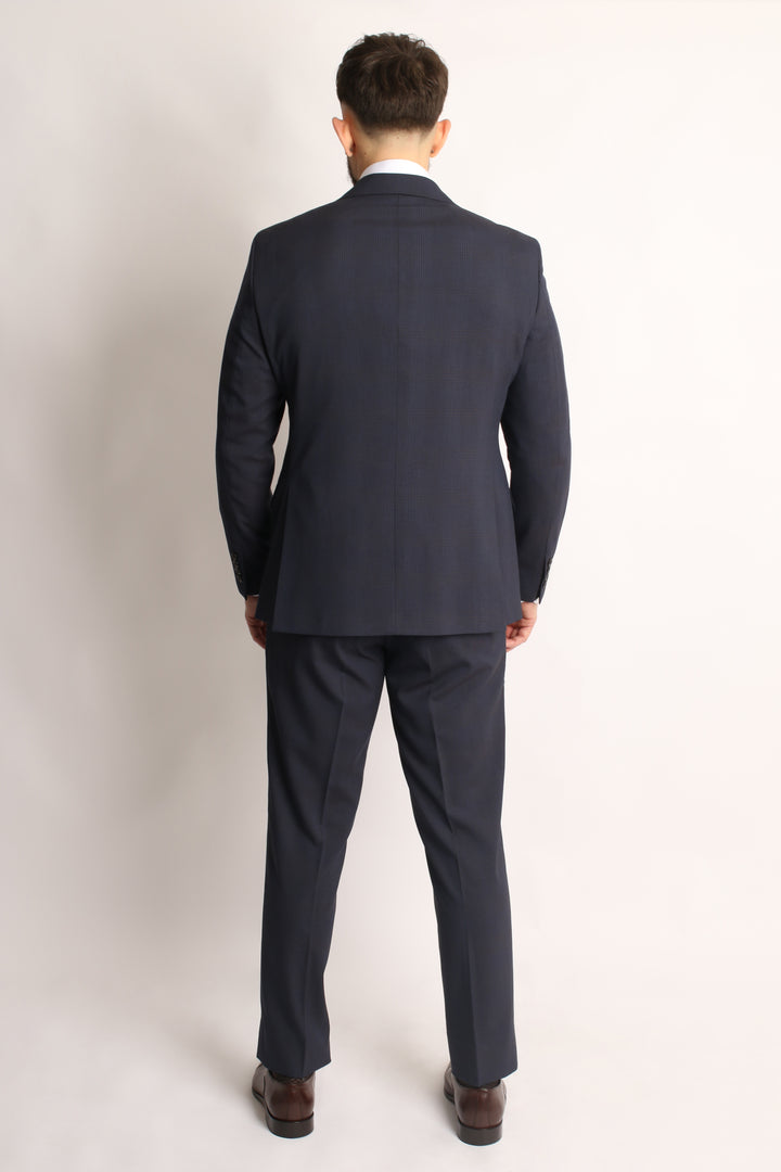 2PC NAVY PRINCE OF WALES CHECK SUIT