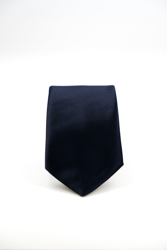 NAVY SATIN TIE